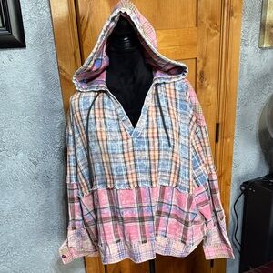 One Teaspoon Plaid Hooded Top